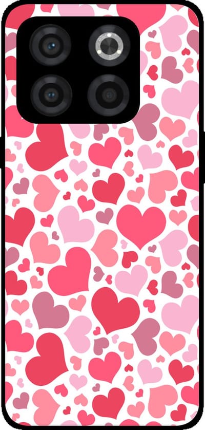Smartphonica Telefoonhoesje Geschikt voor OnePlus 10T met Hartjes Print - Hearts Design TPU Backcover Case - Kinder Hoesje met Hartjes Design geschikt voor OnePlus 10T