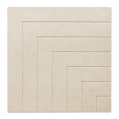 Vilt wandtegel vierkant, hoek B, crème beige | 9mm dik | Verbetert de akoestiek | Eenvoudige montage | Wanddecoratie
