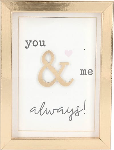 Fotolijst met compliment you & me always!