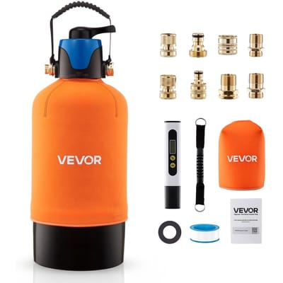 Système d'eau déminéralisée pour lavage de voiture, Système d'eau de lavage de voiture sans traces avec résine DI 10L, Vanne de dérivation et testeur TDS, Filtre à eau déminéralisée sans traces pour
