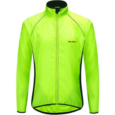 Herenfietsjack Winddicht Waterbestendig Fiets Jersey Tops XL groen
