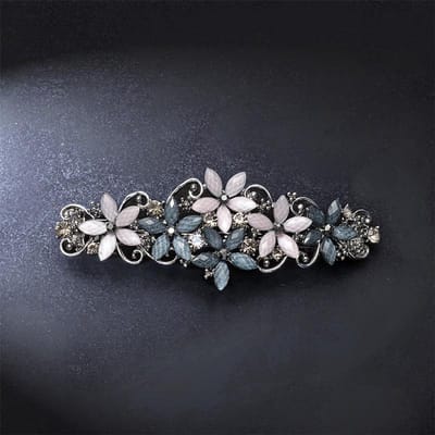 Pinces à cheveux élégantes pour femmes et filles, pinces à cheveux à fleurs en strass brillant pour pinces à cheveux de Style français