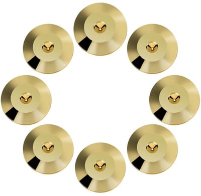 Dailygoods - Spikes Coasters - Schokabsorberende Onderzetters - Goud - Universele Basis Pads - Bescherming voor Speakers - Geschikt voor alle spike vo...