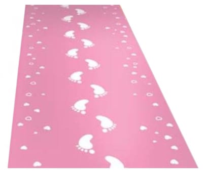 Folat Babyshower/kraamfeest loper - roze - papier - 2,5 meter - geboorte jongen