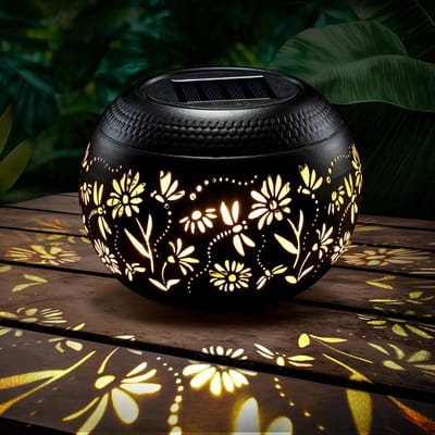 Kerstcadeaus voor vrouwen, libelle, zonne-lantaarns, outdoor, waterdichte libelle, uitgeholde metalen lantaarn, zonne-verlichting, buitendecoratie, delicate tuindecoratie voor buiten
