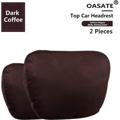 Appui-tête de voiture de qualité supérieure, siège de soutien du cou/Maybach Design classe S, oreiller de voiture doux et réglable universel, coussin de repos du cou 2pcsCoffee