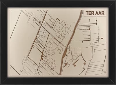 Houten stadskaart van Ter Aar
