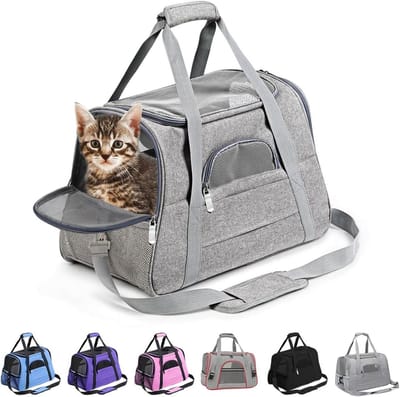 Lexium Katten Vervoersbox - Kattenvervoersbox - Reistas Katten - Reismand - Kattendraagtas - Transporttas