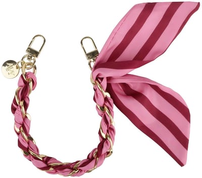 AVY Polsband Telefoonkoord | Linea Sol | Kort Koord | Universeel voor alle Hoesjes | Geschikt voor iPhone, Samsung en meer | 32cm | Strepenprint | Roze