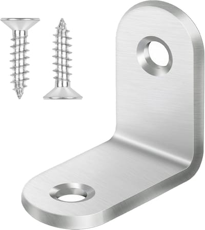 20 Stuks Hoekverbinders 30 x 30 mm, Metalen Hoekverbindingen, 90° RVS, Voor Tafel, Stoel en Boekenkast