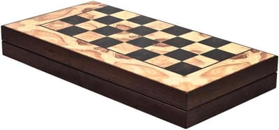 Backgammon Set - Tafelspel - Strategisch Spel - Hoogwaardig Hout - 19 Inch - Bruin