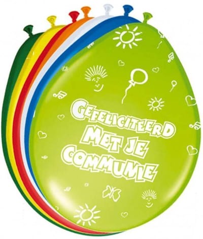 Folat - Ballonnen - Communie - Gekleurd