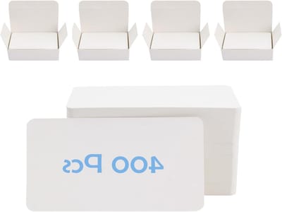 400 Stuks Lege Kaarten van Kraftpapier voor DIY Ontwerpen, Witte Postkaarten en Bedankkaarten, 9 x 5.3 cm