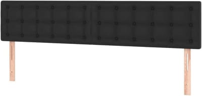 Hoofdborden Set - Bed hoofdborden - Bedombouw Compleet Maken - In Hoogte Verstelbaar - 2 stuks 90x5x78/88 cm - Zwart