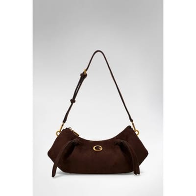 Guess Allergra Medium Schoudertas Dames - Imitatieleer - Bruin