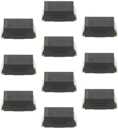 Dailygoody - Gelijkrichterdiode - Schottky Chip - 10 stuks - Zwart - voor interne circuitboard voeding - Reparatie chip - Geschikt voor elektronis...