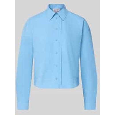 Regular fit overhemdblouse met verlengde achterkant