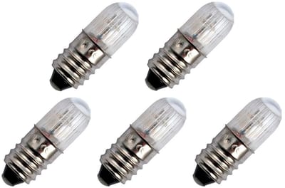 Miniatuur Signaallamp E10 230V - 5 stuks - T10 Neonlamp Ø10mm - 28mm - 2500K - Dimbaar - Rood
