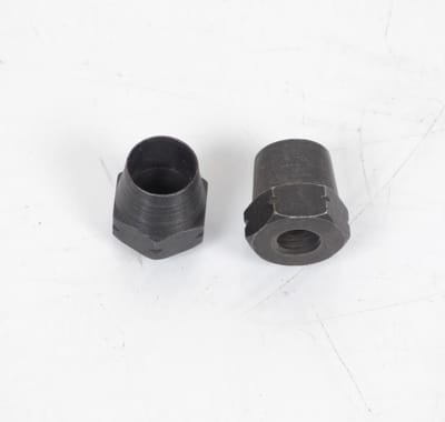 paar spiegelmoeren diameter 8mm steek 125 omgekeerd voor motor scooter nieuw