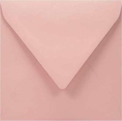 100 vierkante enveloppen lichtroze 153x153mm 110g Woodstock Cipria recycling enveloppen vierkant milieupapier enveloppen gekleurd voor Pasen Kerstmis bruiloft verjaardag doop