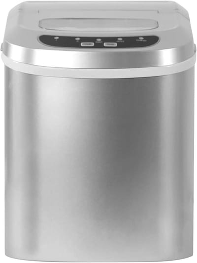 Mini Ijsblokjesmachine - Aanrecht IJsmaker - Snelle IJsproductie - Stille Compressor - 15kg Per Dag - Zilver