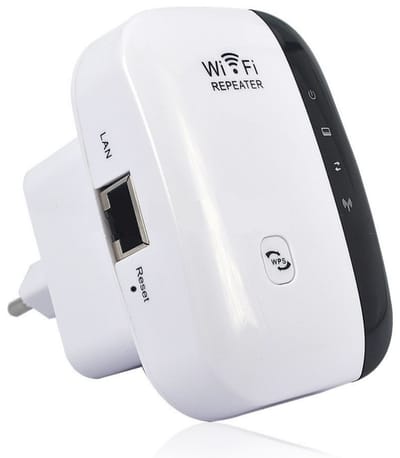 Krachtige WiFi-repeater - 300 Mbps WiFi-versterker - 2,4 GHz WiFi-bereikversterker - WiFi draadloze repeater - WiFi-extender - met Ethernet-poort, WiFi-booster, WPS-bescherming