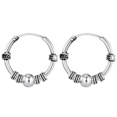 Fako Bijoux® - Bali Oorringen - Cleo - 15mm - Zilverkleurig