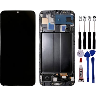 Scherm voor Samsung A30 SM-A305 LCD + zwart zwart Seat + gereedschap + lijm