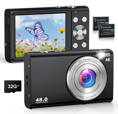 MKSS® Vlog Camera voor Beginners - Videocamera voor Kinderen en Volwassenen - Handycam - 4K Kwaliteit