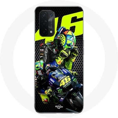 Hoesje - Maniacase - Oppo A54 5G - Valentino Rossi Logo - Flexibel - Zwart