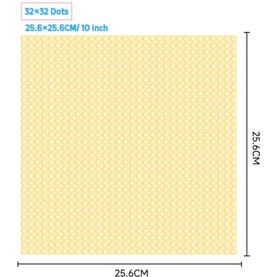 Plaque de Base 32x32 Styles Briques de Construction Intemporelles MOC DO-IT-YOURSELF Petites Briques Pièces de Plaque de Base idéales pour Figurine Ville Jouets pour Enfants beige