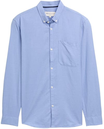 Tom Tailor Denim - Regular fit overhemd met borstzak - Maat XXL - dreamy blue fine structure
