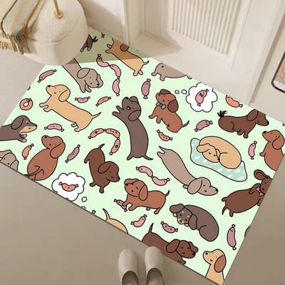 Diatomeeën Aardabsorberende Vloermat Cartoon Hond Deurmat Badkamer Toilet Antislip Voetmat Huishoudelijke Portiek Tapijt 60 * 40cm (diatom mud)