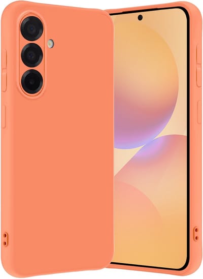 Hoes - Geschikt voor Samsung Galaxy A36 - Sterk & Shockproof - Hoesje Cover - Siliconen Case - Perzik