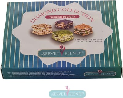 Servet Efendi-Diamond Collection-Turkish Delight-Pistachio-Oreo-Hazelnut-Almond-Baklava Dilim Lokum