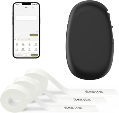 REN® Labelmaker - Labelprinter - Label Maker - Zwart- 6cm x 16cm x 9cm