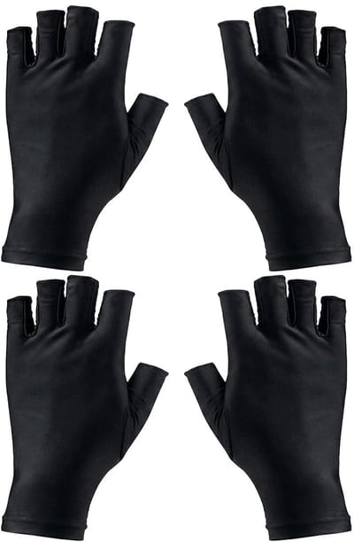 Dailygoods - 2 Paar UV-Handschoenen voor Gelnagels - Vingerloze UV-Bescherming voor Manicure