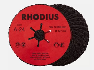RHODIUS - 5 Stuks - Slijpschijf - Doorslijpen - Fibre Disc Schuurschijven SFA Ø 125mm Korrel 24 - Verpakt per 5 Stuks