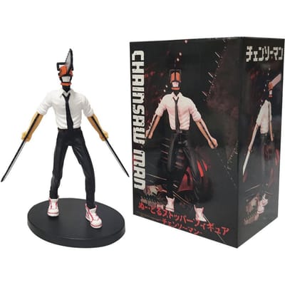 Chainsaw Man Denji Figurine Anime Denji/Power Figurine d'Action 1560 Chainsaw Man Denji Figurine Modèle de Collection pour Adultes Poupée Jouet