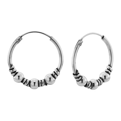 WeLoveSilver - zilveren oorringen - Bali stijl - 925 zilver - 18mm