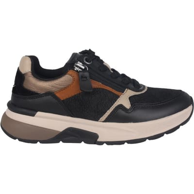 Gabor rollingsoft sensitive 56.847.65 - dames rollende wandelsneaker - Zwart - maat 35 (EU) 2.5 (UK)