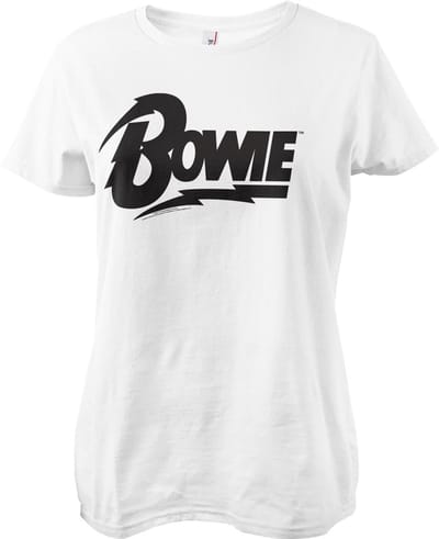 David Bowie Dames-T-shirt met logo, Girly-stijl PS-5-DBO009-H52-5