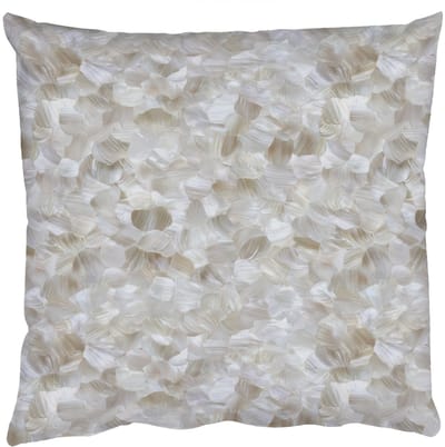 Sierkussens - Kussentjes Woonkamer - 50x50 cm - Wit - Penseelstreken - Reliëfeffect