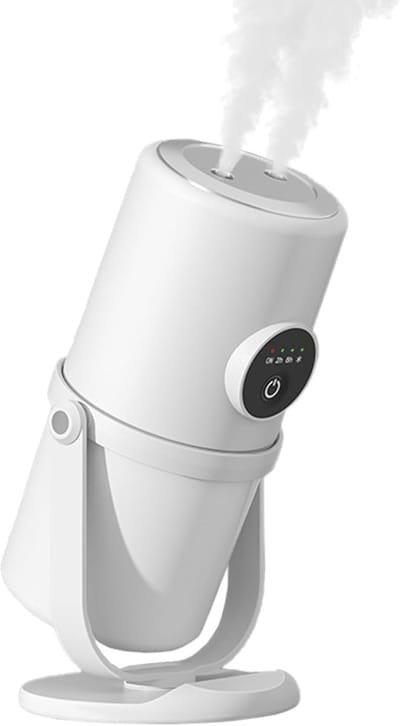 luchtbevochtigers - Quiet Cool Mist Luchtbevochtiger - Luchtbevochtigers met koele mist voor thuis - Air Humidifier With Lighting - Voor Suitable For Desks Homes And Offices - Klein - Wit