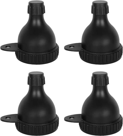 Handige set van 4 mini plastic trechters voor eiwitpoeder, ideaal voor fitness en sportvoeding, draagbaar en praktisch in gebruik