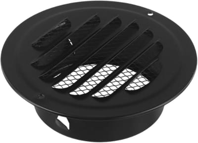 Ventilatierooster Rond - Luchtuitlaat Rooster - Luchtcirculatie Verbeteren - Fijnmazig Debris Preventie - 100mm - Zilver