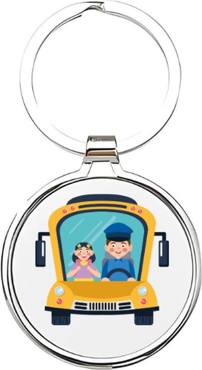 Akyol - Buschauffeur Sleutelhanger - buschauffeur - De beste buschauffeur - Bus - bestuurder - bussen - ov - bestuurder - personenvervoer - busrit - route - cadeau voor een buschauffeur - 4 x 7,5 CM