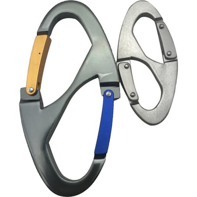 Mousqueton d'escalade extérieur en alliage d'aluminium Boucle de verrouillage de sécurité multifonctionnelle gray