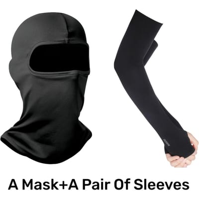 Masque Balaclava Tactique Tendance Masque Facial Armée Masque Intégral Tête Masque Ski Moto Course Neige avec Manchon pour les Deux Générations Utilisation Pratique