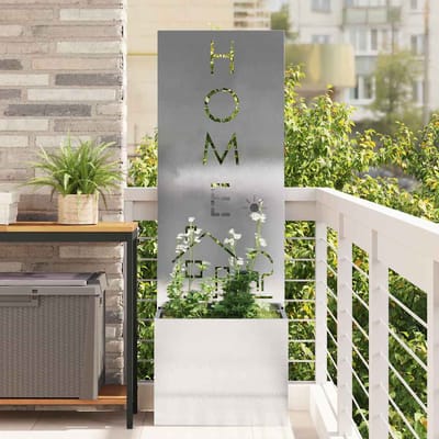 vidaXL - Tuin - Privacy - Scherm - Zilver - 50 - x - 32 - x - 150 - cm - Roestvrij - staal